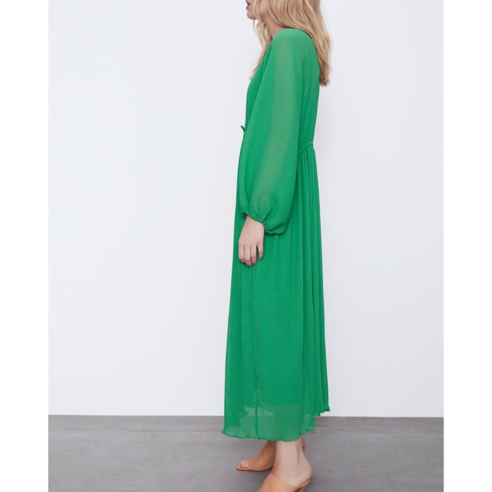 ZARA PLEATED DRESS - Picture 13 of 16